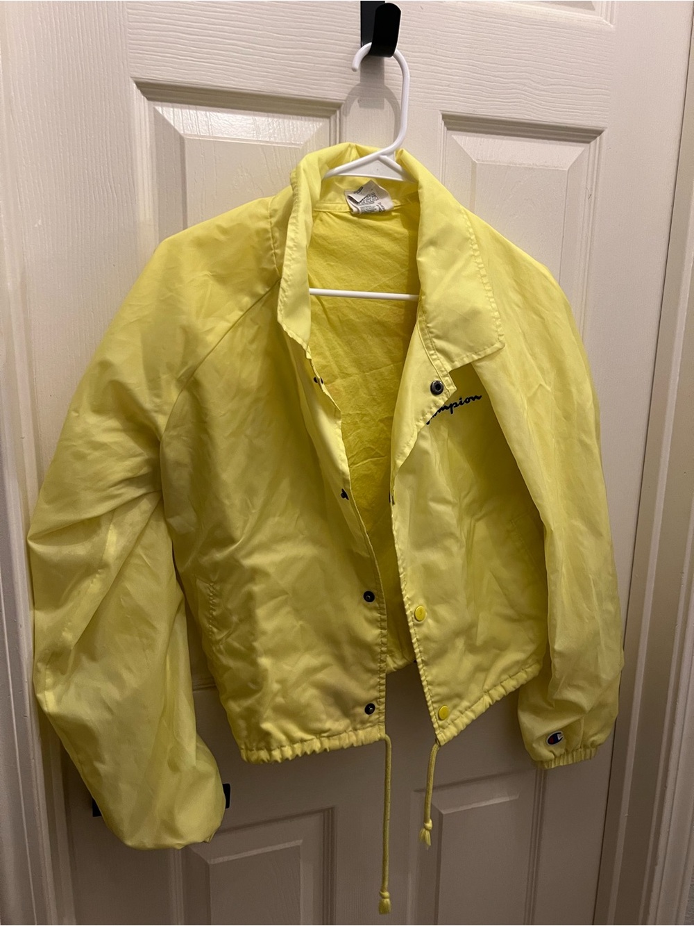 Champion Yellow Bomber Jacket with Drawcord Hem